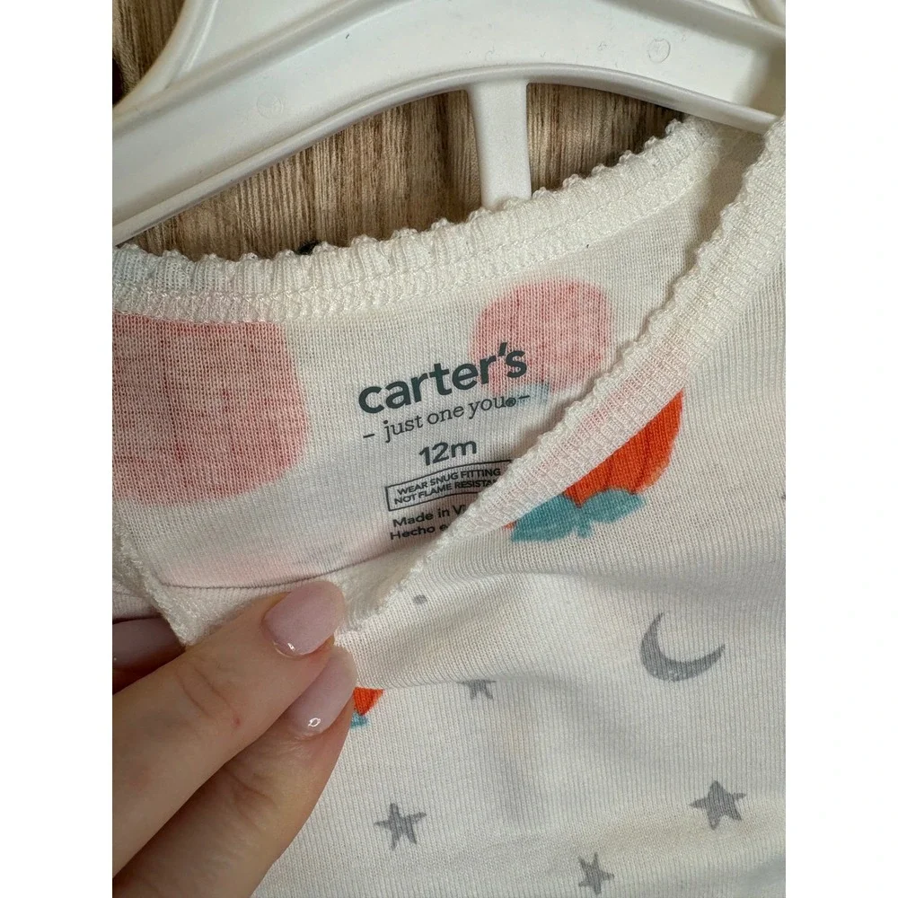 Carters Just One You Baby 12M Halloween Pajamas 4 Piece Set Ghost Pumpkin NWT